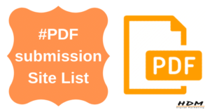 Free PDF Submission Site List