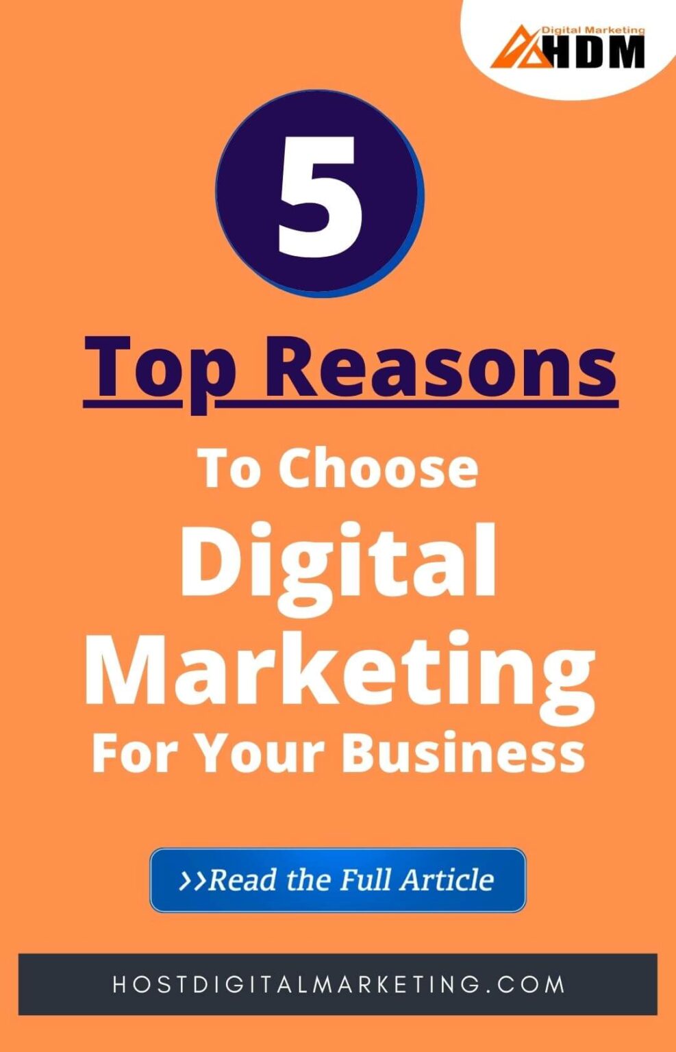 Top 5 Reasons to Choose Digital Marketing for your Business - HDM
