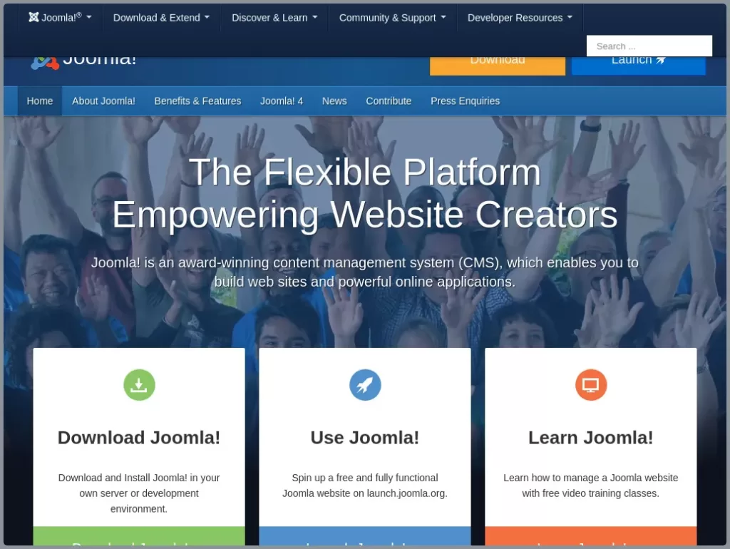 Joomla CMS Platform Screenshot